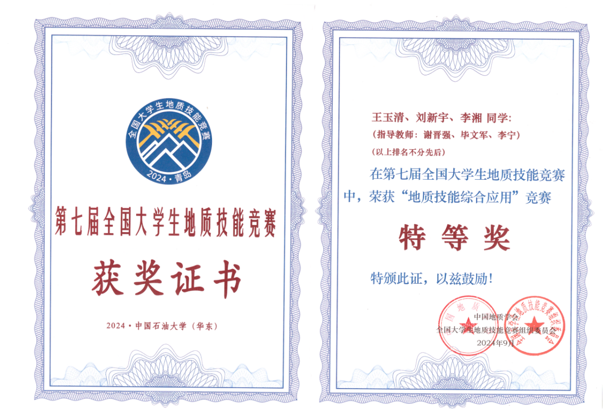 0优先展示-第七届特等奖-地质技能综合应用