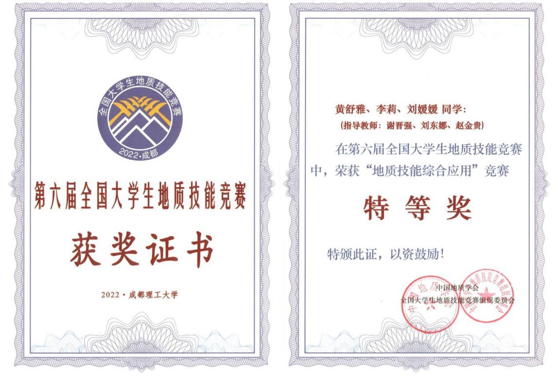 0优先展示-第六届特等奖-地质技能综合应用